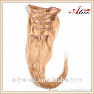 Cheap grade 7a indian clip in hair extension 100% human hair